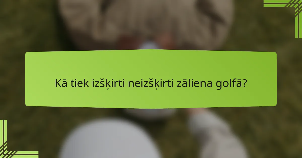 Kā tiek izšķirti neizšķirti zāliena golfā?